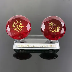 Kristall Religion Muslim Kristall Diamant islamische Hochzeitsgeschenke Papiergewicht für Dekoration MH-G0226