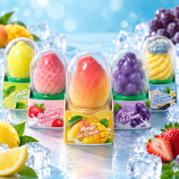 Crème glacée en forme de fruits, saveurs assorties, emballées individuellement, snack congelé, OEM ODM, vente chaude