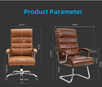 Chaise de bureau exécutive ML moderne pour la maison, inclinable manuellement, pivotante, réglable en hauteur, base en acier inoxydable, dossier croisé, modèle Boss