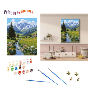Peinture HJ prête à être expédiée, paysage sans cadre, haute couverture, haute luminosité, acrylique, 40*50cm, kits de peinture par numéros - Product Image 1