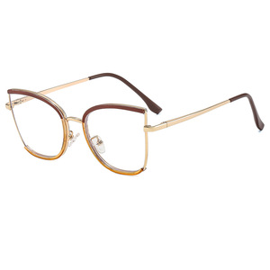 Cat Eye <b>Eyeglasses</b> <b>Frames</b> Full Rim Anti Blue Light Metal Unisex 2024 Fashion Lightweight Design - Product Image 1