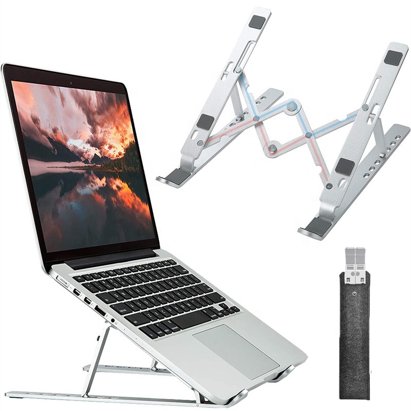 Оригинальная Заводская Универсальная регулируемая 7 уровней высоты Складная Алюминиевая Подставка для ноутбука для macbook