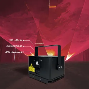 جهاز عرض بالليزر من Dmx شعاع ضوئي 1 وات بألوان كاملة للأنيميشن ضوء ليزر للدي جي والديسكو والحفلات