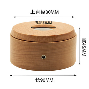 Bằng gỗ LED hiển thị ánh sáng cơ sở gỗ tác phẩm nghệ thuật đứng giữ đèn xoay cảm ứng đầy màu sắc đứng tinh thể phát sáng hiển thị - Product Image 2