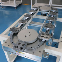 Système de convoyeur à rail circulaire en acier inoxydable à faible bruit et haute précision, roulements d'engrenage moteur QinGong T23, vitesse réglable