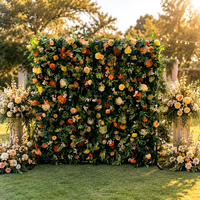 Mur de fleurs décoratif pour mariage, toile de fond murale 5D à fleurs