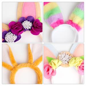 Happy Decoration Ornaments Hoop Easter Bunny Ear Headband Hair Accessories - Product Image 2