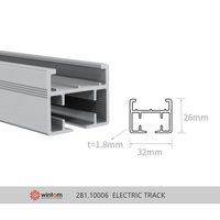 Rail de rideau motorisé flexible WINTOM Mini avec commande vocale Bluetooth pour l'automatisation de la maison intelligente dans le salon, design moderne