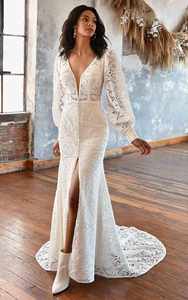 Tissu en dentelle pour robe de mariée bohème unique, matière en crêpe Double Haute Couture - Product Image 5