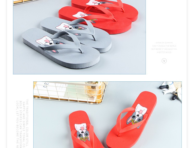 Custom Printed PE PVC Flip-flops Slippers for Women New Styles Men Filpflops