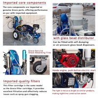 Máquina de Marcado de Líneas en Superficies de Carreteras con Pintura Fría, Modelo SW-12L, de Empuje Manual, Ancho de Línea Ajustable de 0-300 mm, Grosor de 0.2-0.4 mm