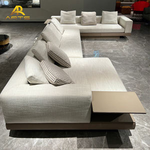 أريكة إيطالية بتصميم بسيط أثاث منزلي من الجلد لغرف المعيشة ومراكز التسوق - Product Image 6