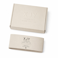 XJY Umweltfreundliche Kosmetik-Bauchbandhülle aus recyceltem Papier mit geprägtem Logo für Beauty-Marken