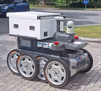 Robot Véhicule Autonome à Huit Roues pour Patrouille Industrielle et Inspection dans Tous les Environnements : Usines, Déserts et Terrains Enneigés