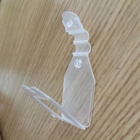 Porte-étiquette - Crochet européen pour étiquette oscillante - Porte-étiquette de prix - Plastique transparent - Plastique transparent