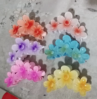 Pince à cheveux à l'acide acétique Finesryle nouvelle couleur fleur d'empreinte d'oeuf accessoires de cheveux pour femmes élégantes couleur pince de requin personnalisable