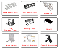 Sistema de Elevación de Escenarios con Torre de Truss de Aluminio para Soporte en el Suelo, Sistema de Truss con Certificación TUV para Iluminación en Eventos al Aire Libre