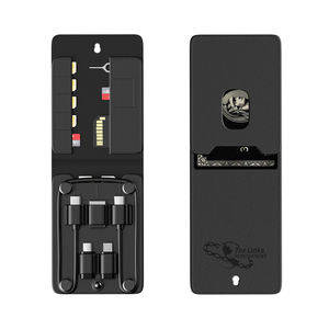 <span class=keywords><strong>Kit</strong></span> d'adaptateurs de voyage pour articles cadeaux : adaptateur de carte SIM autonome, aiguille d'insertion de carte SIM, adaptateur USB Micro, câble de données Type-C, pochette de rangement pour cartes - Product Image 1