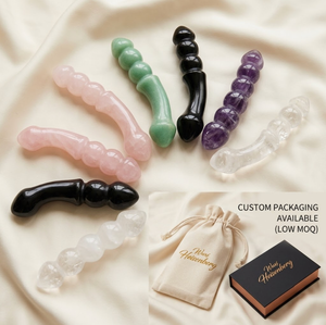 Dildo de Cuarzo Rosa Pulido, Varita de Masaje Curativa, Yoni Pleasure, Curvo, Impermeable, Ecológico, Hecho a Mano, Regalo para Mujer - Product Image 1