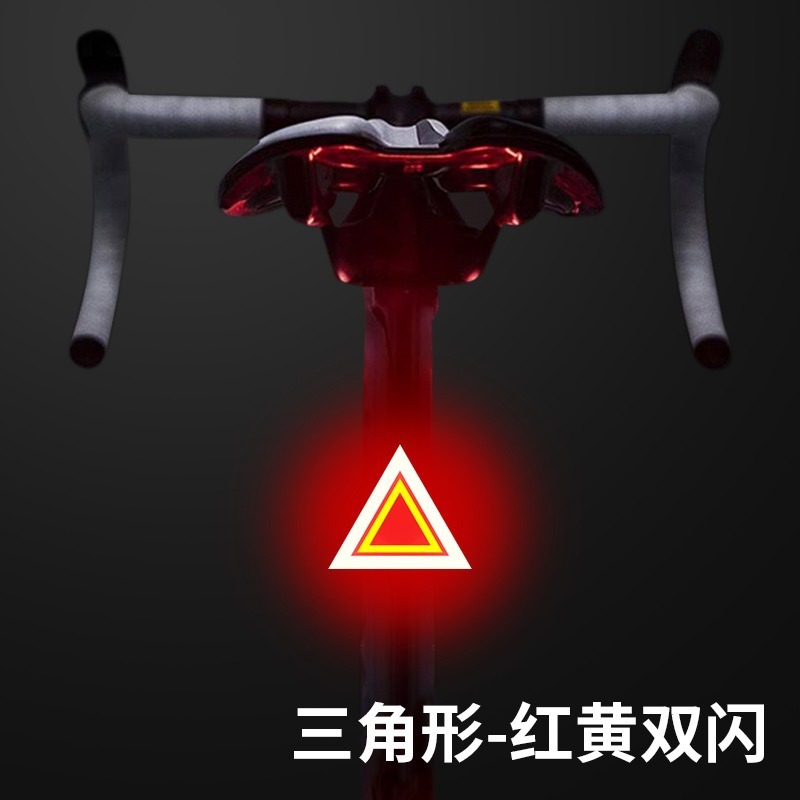 Creative taillights: [triangle warning] [red and yellow hazard lights]