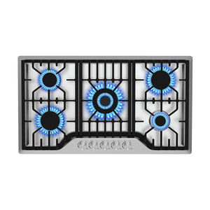 Estufa de <span class=keywords><strong>gas</strong></span> de acero inoxidable, dispositivo de seguridad de hierro fundido de 5 quemadores, estufa de <span class=keywords><strong>cocina</strong></span> de <span class=keywords><strong>gas</strong></span>, estufa integrada al por mayor en todo el mundo - Product Image 2