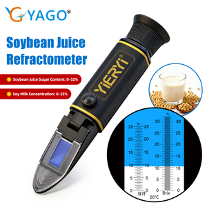 Refractómetro Portátil Yago con Resolución <span class=keywords><strong>de</strong></span> 0.2%, Compensación <span class=keywords><strong>de</strong></span> Temperatura ATC, Medición <span class=keywords><strong>de</strong></span> Concentración <span class=keywords><strong>de</strong></span> Azúcar en <span class=keywords><strong>Leche</strong></span> <span class=keywords><strong>de</strong></span> Soya <span class=keywords><strong>de</strong></span> 0-32% y 0-25% - Product Image 2