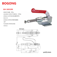 BOGONG HS CH GH-36010M outil à main Push Pull Action pince à bascule pince à dégagement rapide 386kg capacité de maintien 36010