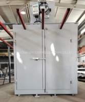 Four de polymérisation de poudre électrique contrôlé par PLC avec moteur et entraînement par rail supérieur, machine de peinture à utilisation facile