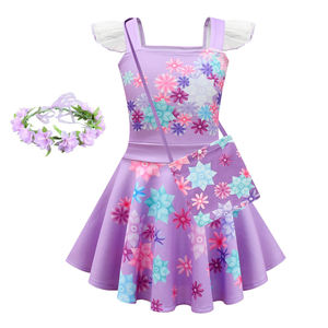 Disfraz de Encanto <span class=keywords><strong>Isabela</strong></span> para niñas, vestido morado, disfraces elegantes para niños, ropa de princesa para fiesta de Navidad - Product Image 2