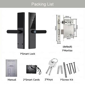 Déverrouillage rapide de <span class=keywords><strong>la</strong></span> serrure intelligente à empreinte digitale, application de contrôle à distance sans clé TTlock Tuya Qianmen Handle Apartment Hotel Smart Lock - Product Image 5
