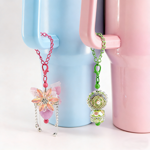 B3007 Nouveauté très demandée : Accessoires de décoration pour gobelets, chaînes et <span class=keywords><strong>breloques</strong></span> pour gobelets à barre, colorées, mignonnes, inoxydables et à perler - Product Image 3