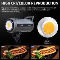 Éclairage photographique ZSYB, nouvelle arrivée, 200 W, 2700-6500 K, lumière vidéo LED dimmable pour caméra mobile, avec photographie professionnelle
