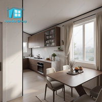 Maison conteneur préfabriquée modulaire à distance de luxe à prix abordables extensible et détachable de 2 étages avec cuisine, salle de bain et chambre à coucher