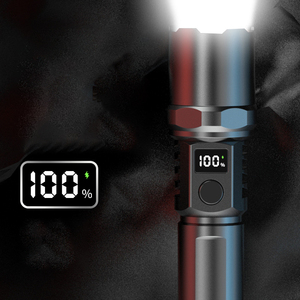 Nouvel affichage de puissance numérique Laser blanc Rechargeable par USB Super lumineux Portable Zoom télescopique lampe torche <span class=keywords><strong>LED</strong></span> lampe de poche tactique - Product Image 2