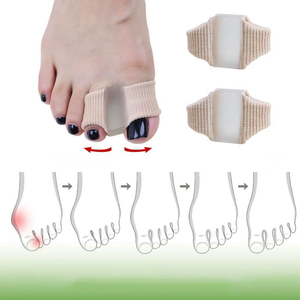 HWF-0127 # Orthèse de correction des orteils en gel, dispositif à double trou pour hallux valgus et orteil fendu - Product Image 3