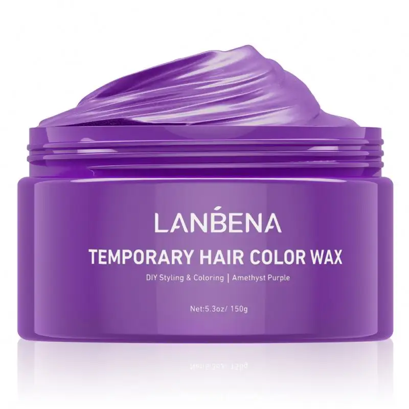 LANBENA Wholesale Temporary Lightness Dye Mens Styling Hair Color Wax Amethyst Purple