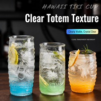 Vente en gros de mugs Tiki en verre hawaïen, gobelets à cocktail créatifs pour Mojito, jus, boissons froides, style Zombie, pour bar, fête, avec logo personnalisé