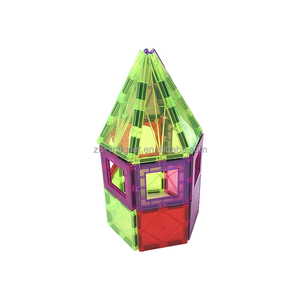 Magnetic <strong>Building</strong> <strong>Blocks</strong> 188 Pieces <strong>Magnet</strong> Toys Strongest Magnetic Tiles - Product Image 5
