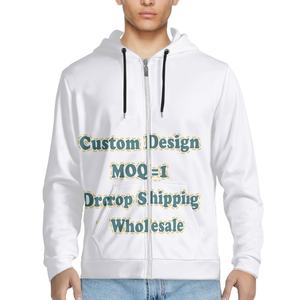 Customization Shaka Hand Sign felpa da <span class=keywords><strong>uomo</strong></span> ampia stile sportivo felpa con cappuccio stampa on Demand felpa con cerniera - Product Image 5