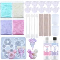 Timesrui Squishy Gel Kit Mochi Squishy Soft Toys Squishies Making Kit avec moule et outils pour enfants DIY Creative Candy Toys