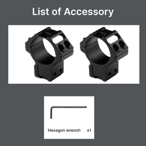 Anneaux de montage en aluminium BANGBANG - Monture de lunette de visée à queue d'aronde de 11 mm pour tube de 30 mm, hauteur centrale de 1,1 po (noir) - Product Image 5