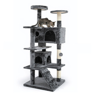 Artificial fur rope cat <b>scratching</b> <b>post</b> large 170cm cat tree climbing housesuitable for large cats. - Product Image 2
