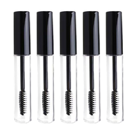 Flacon vide de luxe en PET pour mascara, eye-liner noir, et sérum de croissance des cils, avec brosse applicatrice – Tube de mascara rechargeable