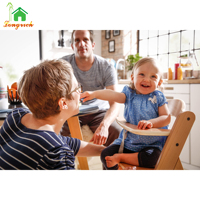 Chaise haute multifonctionnelle en bois pour bébé Hauteur réglable avec ceinture de sécurité pour siège bébé pour tout-petits enfants