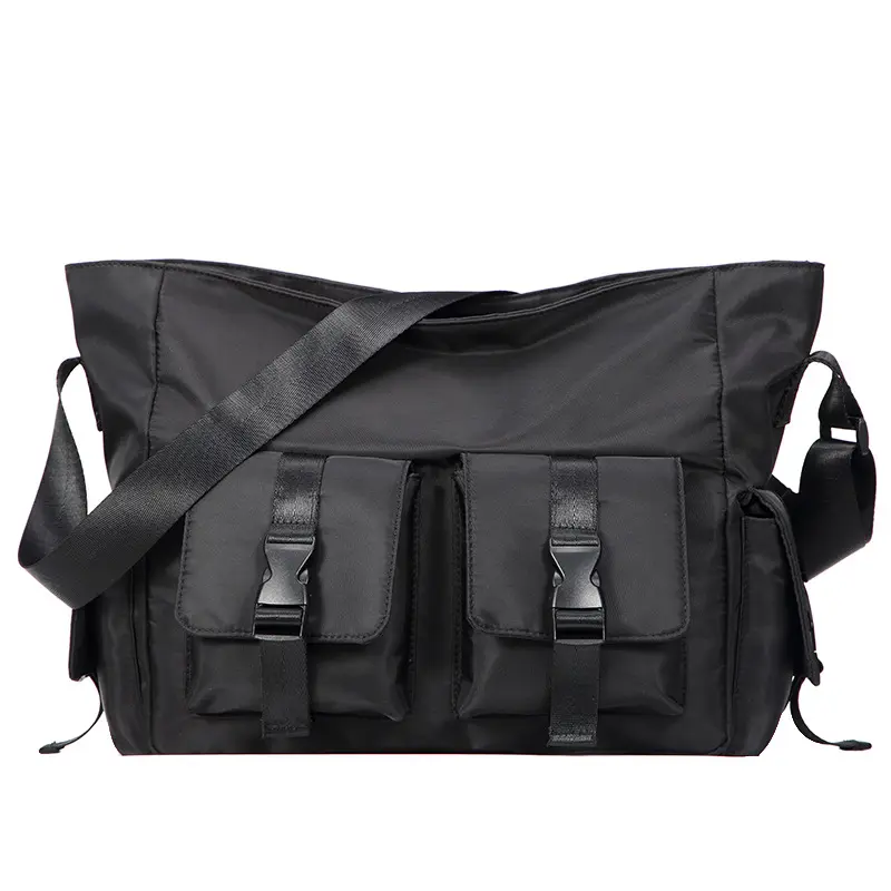 ISO9001 factory OEM mens casual canvas student Messenger Bag all-match single shoulder crossbody bag