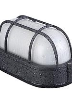 Luminaire de tête LED en vrac finition noire couvercle givré CCT IP44 lampe blanche lampe ronde en forme d'ellipse applique murale