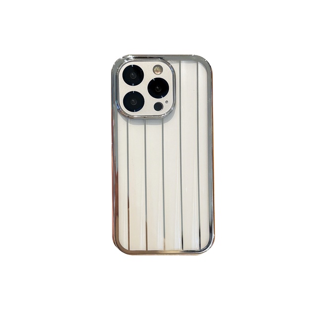 New Design Classic Electroplated Lines Pattern Mobile Phone Case TPU PC Electroplated Phone Case for IPhone15Pro Max