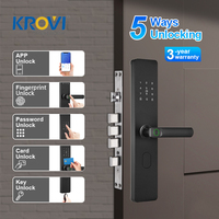Cerradura Digital de Huella Dactilar de Alta Seguridad KROVI G07 OEM/ODM, Aleación de Aluminio, Nube, Aplicación Tuya, Wi-Fi