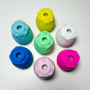 Vibrator mainan seks mawar kualitas USA untuk wanita mawar buatan warna merah muda hijau putih kuning ungu berbagai mainan mawar - Product Image 1