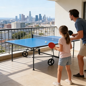 <span class=keywords><strong>Mesa</strong></span> de <span class=keywords><strong>Ping</strong></span> <span class=keywords><strong>Pong</strong></span> para Exteriores, Resistente y Móvil, Ideal para Entrenamiento Deportivo al Aire Libre - Product Image 4